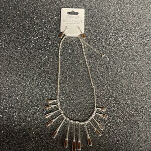 Silver and Brown Necklace by